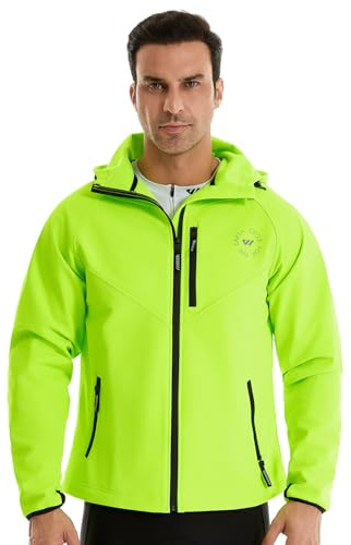 Wulibike Veste Vélo Homme, Légère Veste Imperméable Running Homme,Réfléchissante Coupe-Vent pour Cyclisme et Activités de Plein Air