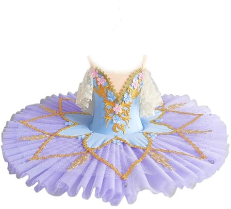 MYIESAXL Ballett-Tutu für Mädchen, Schwanensee, Ballerina-Partykleid, Ballett-Tanzkostüm, Tanz-Outfit, （150）