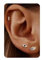 Goldene Ohrstecker mit flacher Rückseite für Damen – kleine hypoallergene Ohrstecker aus 925er Sterlingsilber mit 14 Karat vergoldeten kleinen Ohrsteckern mit Zirkonia für Helix-Piercing-Schmuck