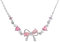 Zirkon-Schleifenarmband – Freundschaft ist wie eine Schleife, verstellbares Perlenkettenarmband mit Schleife, Freundschaftsarmbänder mit weißem und rosa Zirkon (Silver)
