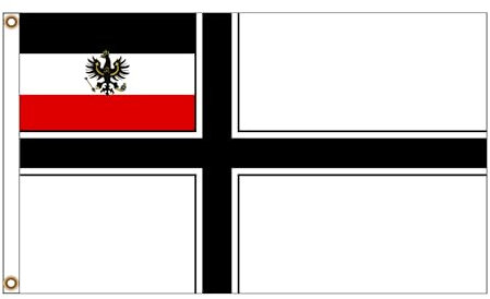PinkDisplay Bandiera della guerra tedesca, design 1867, in poliestere, a tinta unita, 90 x 150 cm, con occhielli e doppia cucitura per feste