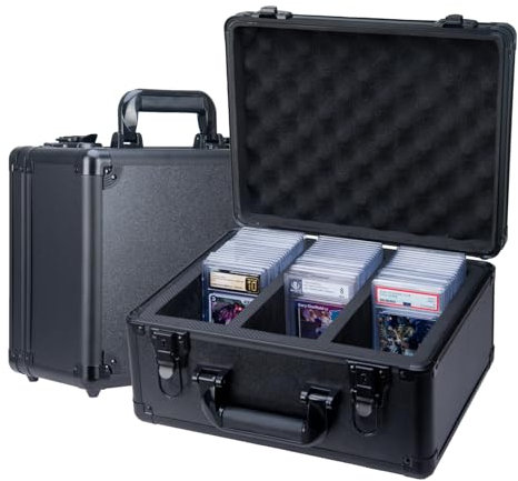 GSDOXLE Graded Sport Card Storage Box,Graded Card Case,Trading Card Storage Box,Card Case Storage for Graded Sports Cards,Card Carrying Case for PSA BGS FGS & SGC,Black