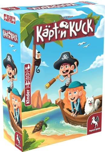 Pegasus Spiele Käpt´n Kuck *Empfohlen Kinderspiel des Jahres 2025*, Braun, Grün, Blau