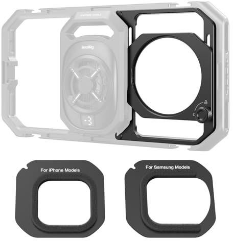 SMALLRIG 67mm Threaded Filter Adapter with Detachable Sun Hoods for Universal Phone Cage 4704/4597/5275/5276/4299B,for iPhone, for Samsung & Smartphones - 5277