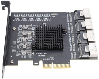 PCIe auf SFF-8087 Adapter, 4 Port PCI Express 3.0 x4 Hub Controller, Hot-Swap fähig für PC 10/11/2003, SAS-Laufwerke Nicht Unterstützt