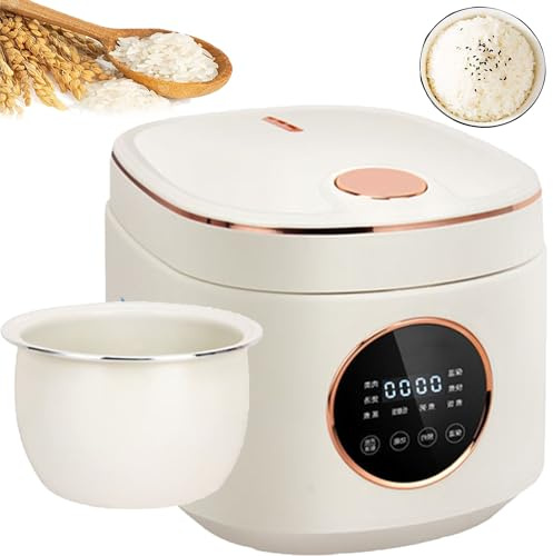 Low Sugar Rice Cooker, 5L Low Carb Steamer with Multifunctional Operation Panel 8 Rice Cooking Functions, 5L Non Stick Ceramic Glaze, for White, Brown Rice, Porridge and Soup