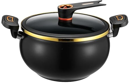 SUNNYNEST Large Capacity Stew Pot 8L Stock Pot Stew Pot with Lock Iid for Braising Soups Bread Baking Kitchen & Serving Induction Compatible Stovetop Oven Safe