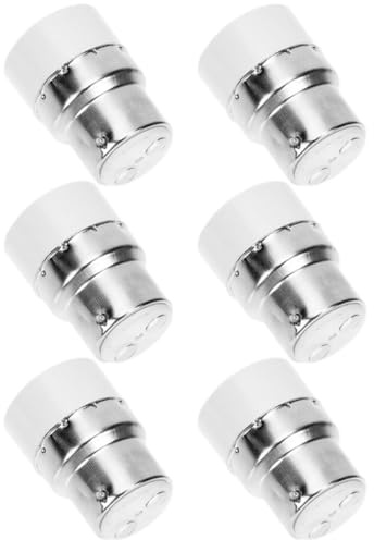 Hoement Adaptateur B22 vers E14 Lot de 6 Solide pour Conversion Douilles, Compatible Éclairage Intérieur et Espaces Résidentiels