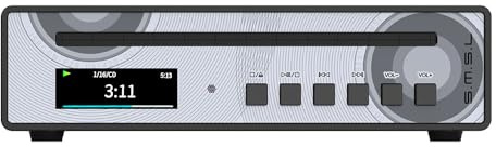 SMSL PL100 PRO Multifunktions-CD-Player mit 2X CS43131 High-End-DAC-Chips, unterstützt verlustfreie MQA-Wiedergabe und Fernbedienung (Schwarz)