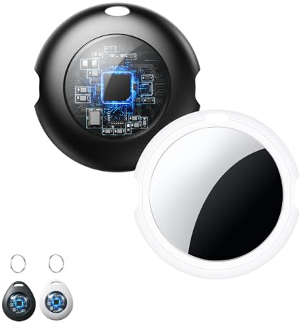 2er Pack Air Smart Tracker Tags[Apple MFi-zertifiziert] Kompatibel mit Apple Wo ist? App(Nur iOS)Wasserdicht Bluetooth Schlüsselfinder Hunde-Tracker GPS Weltweite für Haustier Kinder Geldbörse gepäck
