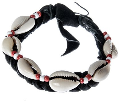 Ciffre Muschelarmband Glücksbringer Geburtstag Armband Band Muschel Kauri Vintage Look Miami