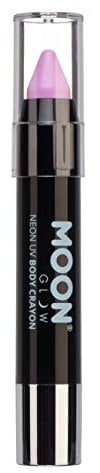 Moon Glow Bâton de peinture UV néon, pastel corporel pour le visage et le corps, Pastel Lilas