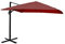 Mendler Gastronomie-Ampelschirm HWC-A96, 3x4m (Ø5m) Polyester Alu/Stahl 26kg drehbar - bordeaux