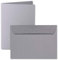ARTOZ 50x DIN A6 Faltkarten-Set mit Umschlägen - Graphit (Grau) - 105 x 148 mm - gerippte Bastelkarten blanko mit Brief-Umschlägen - 220 g/m²