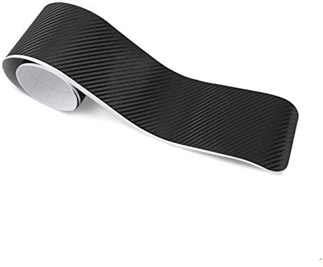 Ladekantenschutz Folie,MoreChioce 3D Carbon Fiber Lackschutzfolie Einstiegsleisten Aufkleber Selbstklebend Kofferraumschutz Trim Abdeckung Kantenschutz Kohlefaser Stoßstangenschutz,104x8cm