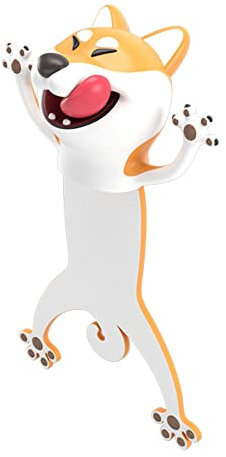 Cartoon-Lesezeichen, 3D-Stereo-Lesezeichen, Wacky Tier, PVC-Ouch-Serie, lustig, niedlich, kreatives Geschenk (Hund)