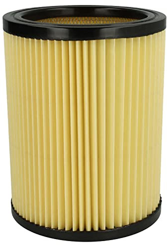 vhbw Faltenfilter kompatibel mit Hikoki/Hitachi WDE 3600 | 1200, 1200M Staubsauger - Patronenfilter, Gelb Schwarz