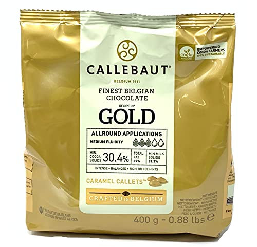 Callebaut | Gold | 30.4% Finest Belgian Caramel Chocolate Couverture (Callets) | 400g