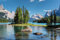 Papier Peint Photo INTISSÉ-MONTAGNE-(FP3799)-350x260 cm-Alpes Paysage Lac Forêt Prairie Fleurs Cascade Nature Murale XXL Poster Géant Affiche Décoration