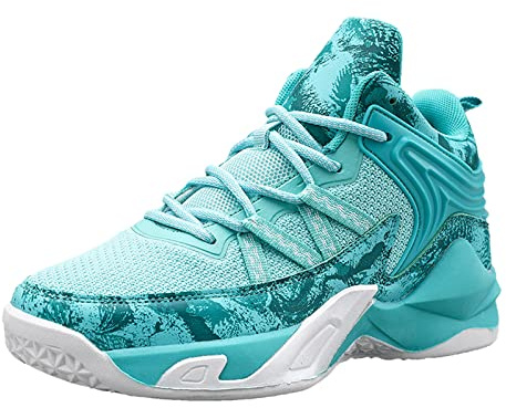 Herren Basketball Schuh, Mode Jungen Teenager Trainerschuhe, High-Top Outdoor rutschfeste Lauf Lauf Casual Tennis Walking Fitness Schuhe