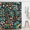 Tititex Boho Duschvorhang-Set, rustikal, floral, schwarz, Vintage, bunte Sukkulenten, Badezimmerdekoration, 180 x 213 cm, mit Haken