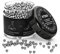 ATDDO Lot de 1500 Billes Nettoyantes Carafe à décanter, 3mm Réutilisables Perles de Nettoyage en Acier Inoxydable, Billes Carafe à Vin pour Bouteilles Eau, Vases Verre