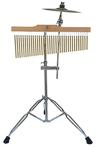 36 Tone Bar Chimes Single-row Wind Chime Musical Percussion Instrument, with Adjustable Stand (Copper Pipe)