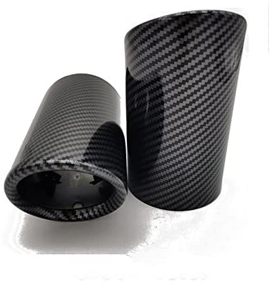 Auspuff Blende Endrohr Für Audi Für A4 Für B8 Für A3 Für 8V Für 8P Für A1 Für Q5 Für A5 Für Passat B7 Für CC Auto Auspuff Schalldämpfer Spitze Abdeckung (Größe : 2pcs Carbon Color)