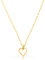 Made by Nami Minimalistische Halsketten mit Anhänger • Dezente Damen Edelstahl Halskette mit starkem Karabiner-Verschluss • Choker-Kette Frauen & Mädchen • Filigrane Gliederkette (Offenes Herz Gold)