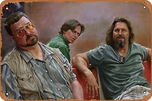 The Big Lebowski The Dude Walter Sobchak Movies Steve Buscemi Filmposter Retro Metallschild Lustiges Schild Retro Look Home Cave, Bar, Club, Küche Wanddekoration Metall Blechschild 30,5 x 20,3 cm