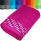 Lashuma Saunahandtuch Damen 80x200 cm, Lugano großes Frottee Strandtuch XXL Farbe: Purpur