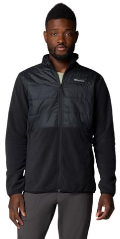 Columbia Men's Basin Butte Fleece Full Zip, Full Zip Fleece Jacket, Black, Size L