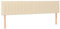 vidaXL Kopfteil 2 STK., Bettkopfteil mit Holzbeinen, Höhenverstellbar Polsterkopfteil für Bett, Betthaupt Bettzubehör Schlafzimmer, Creme 100x5x78/88cm Stoff