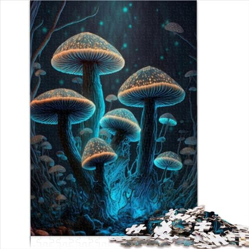 Lustige Puzzles, psychedelische Pilze, 1000 Teile, für Erwachsene, Geschenke, Familienpuzzles für Kinder, Erwachsene, 1000 Teile (26 x 38 cm)