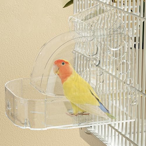 CXAFQ Papageien-Badebox für Vogelkäfig, Vogel Badewanne,hängende Badewanne Vogelkäfigzubehör mit Haken, Zubehör, Badewanne, Badewanne für Haustiere, Bräute, Kanarienvögel