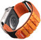 Bandletic Compatibles con Correas Apple Watch 45mm 44mm 42mm, Pulsera Deportiva Resistente, Correa de Nylon Suave para iWatch Serie 9 8 7 6 5 4 3 2 1 SE, M-Naranja