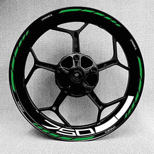 Adesivi a Strisce Un Set Completo di Cerchi da 17 Pollici per Motocicletta Ruota Adesivo Cerchio per Kawasaki Z 750 Z750 (Color : I)