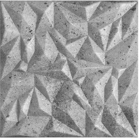 3D Paneele, Polystyrol Paneele, Betonlook Deckenpaneele, 3D Wandpaneele, Dekoren, Decken - Mirror Beton Wandverkleidung, 3mm dick - 50x50cm / ‎‎4m² - 16 Stück (Grau 107 02)