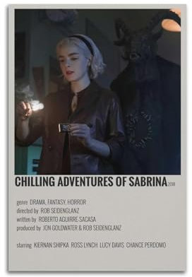 larn Filmposter Chilling Adventures of Sabrina TV-Serie, Raumdekoration, ästhetisches Poster, künstlerisches Poster für Schlafzimmer, Wohnzimmer, Wände, 40 x 60 cm, ungerahmter Stil