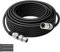 Mygatti Cable XLR para micrófono, 10 m, color negro, macho a hembra, apantallado de 3 pines, cable de conexión DMX, con supresión EMI y RFI, compatible con amplificadores, altavoces y 5 bridas de