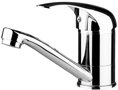 THEMA LUX | Wasserhahn Bad - 360° Drehbar | Waschtischarmatur aus Messing und Edelstahl | Einhebelmischer | Mischbatterie Waschbecken Wassersparend | Einfache Installation