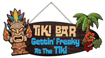 Accessoires de bar Tiki – Panneaux de bar, décoration de cabanes Tiki, salon Tiki, bar suspendu ouvert, panneau en bois, accessoires de bar de jardin, panneau de décoration de plage, panneau de bar