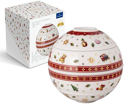 Villeroy & Boch – Toy’s Delight La petite Boule, 5 pcs ensemble de vaisselle en porcelaine, vaisselle de Noël, ensemble de coupes, 14 cm Ø, résistant au lave-vaisselle, convient au four à micro-ondes