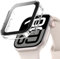 EIHAIHIS Displayschutzfolie für Apple Watch, Serie 10, 9, SE, 8, 7, 6, 5, 4, 40 mm, 44 mm, 41 mm, 45 mm, 42 mm, 46 mm, gehärtetes Glas, wasserdicht, Polycarbonat, schützende Stoßstange für iWatch SE2