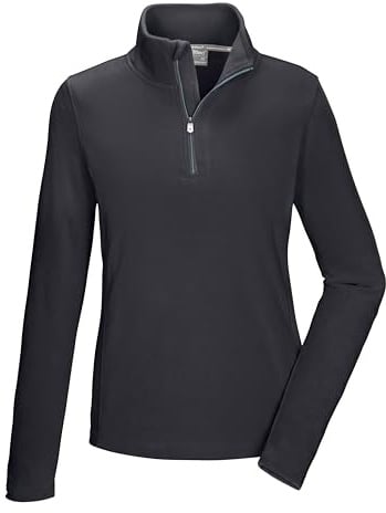 Killtec Damen Fleeceshirt mit Stehkragen und Reißverschluss KSW 101 WMN FLC SHRT, schwarz blau, 50, 40880-000