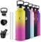 Grsta Gourde 1l, Gourde Isotherme, Sans BPA, Gourde Paille, Anti Fuite, Gourde Inox, Acier Inoxydable 18/8, Gourde Adulte, Double Isolation, Bouteille Isotherme pour Randonnée, Camping, Aptitude