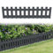 FIVMEN Lot de 12 bordures de pelouse en plastique - 43 x 12 cm - Avec clous de sol - Flexible - Pour parterre de fleurs - Anthracite