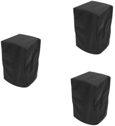 YARNOW 3st Audio-staubschutz Für Den Außenbereich Silberbeschichtete Lautsprecher Hochleistungslautsprecher Schutzabdeckung Lautsprecher Outdoor-lautsprecher Oxford-stoff Black