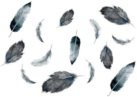 Kreative Feder Wandtattoo Hintergrund Dekoration Zimmer Schlafzimmer Schwarz Und Weiß Wandtattoo Selbst-Adhesive Tapete