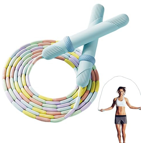 Cuerda de saltar, asas antideslizantes, cuerda de velocidad ajustable para cardio | Cuerda ligera con material de PVC, perfecta durante el entrenamiento en casa o en el gimnasio